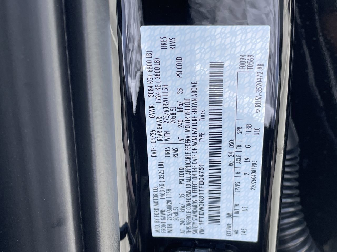 New 2026 Agate Black Metallic Ford XLT image 33