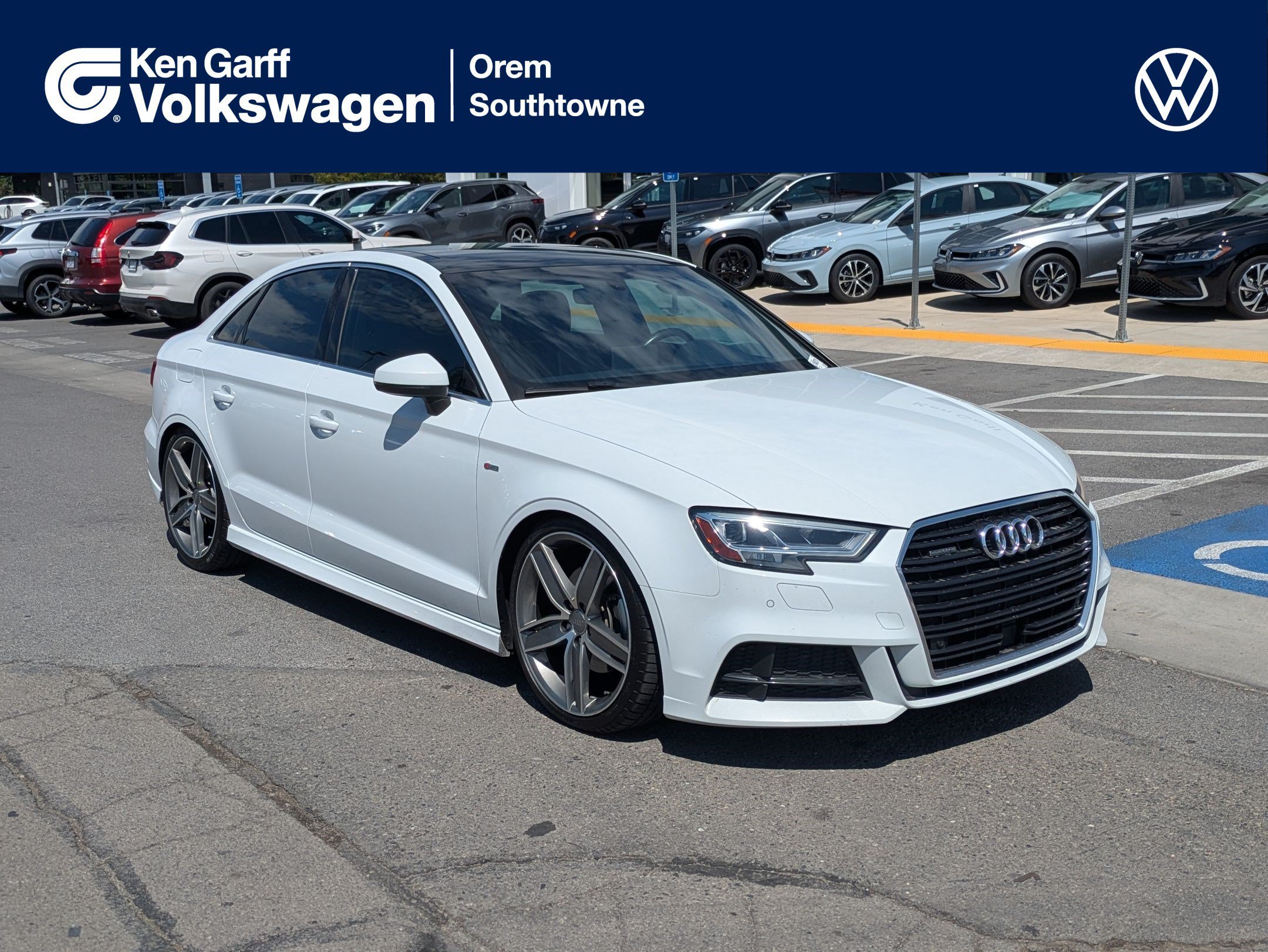 Used 2018 Glacier White Audi 2.0T Premium Plus image 1