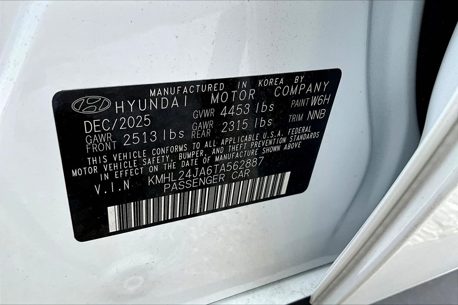 New 2026 White Hyundai SE image 11
