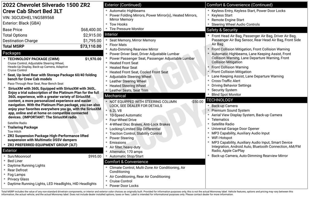 Used 2022 Black Chevrolet ZR2 image 4