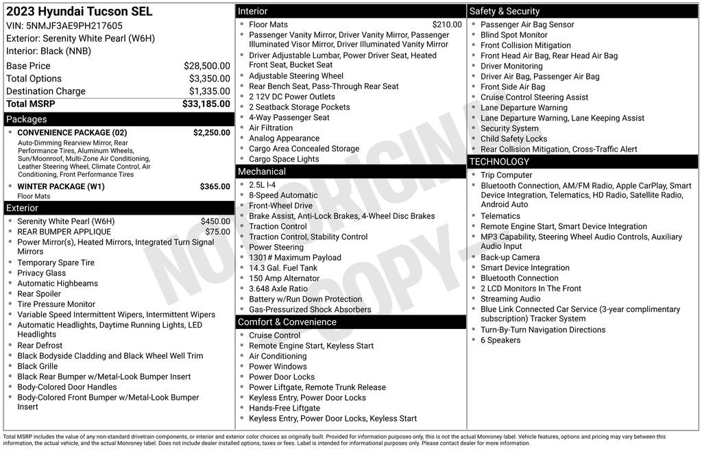 Used 2023 White Hyundai SEL image 18