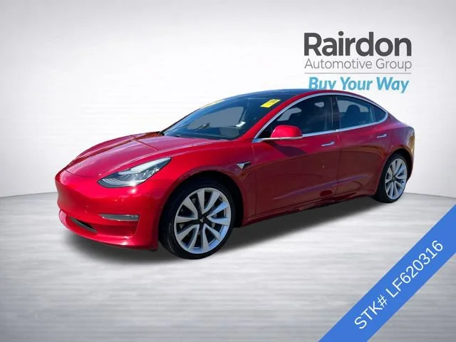 Used 2020 Red Multi-Coat Tesla Long Range image 3