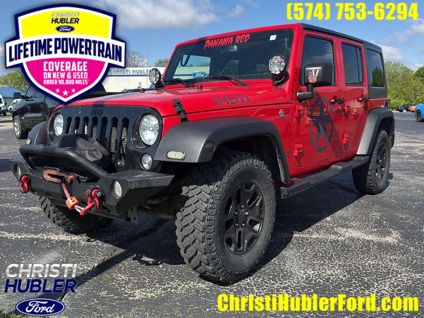 Used 2017 Firecracker Red Jeep Willys Wheeler image 1