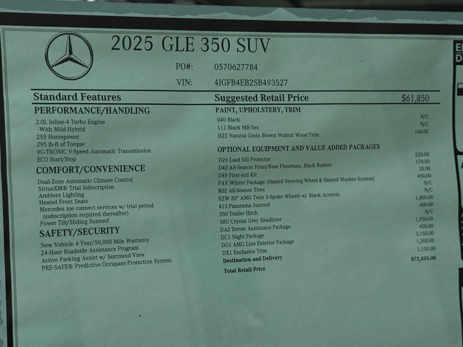 New 2025 Black Mercedes-Benz GLE 350 image 24