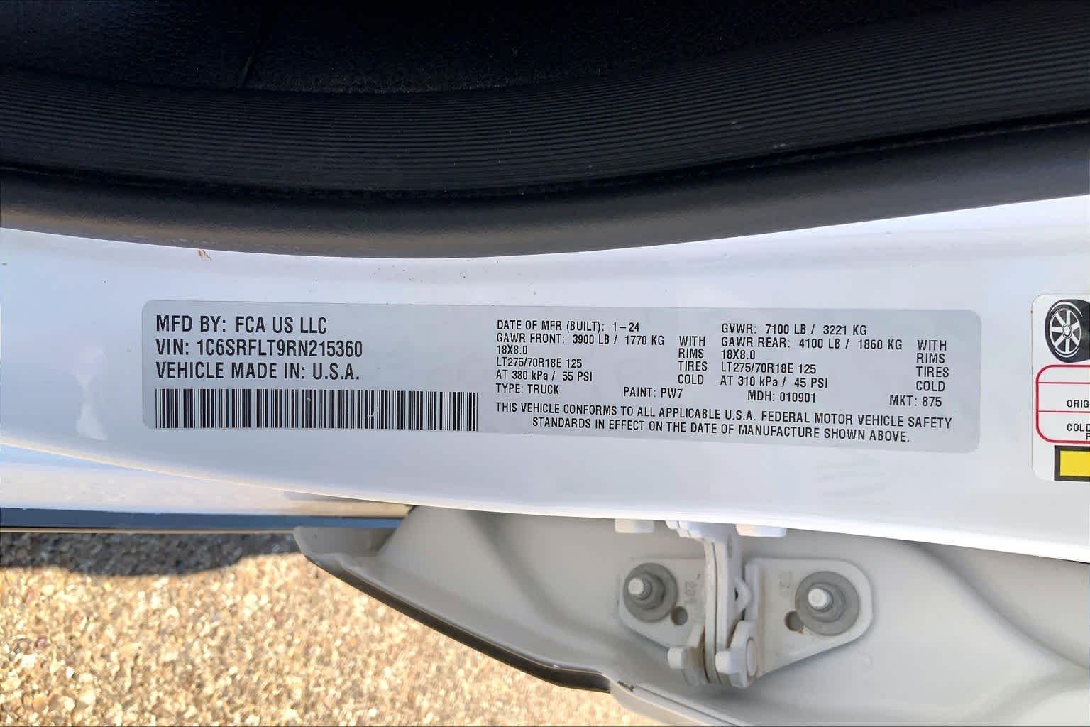 Used 2024 Bright White Clearcoat Ram Rebel image 29