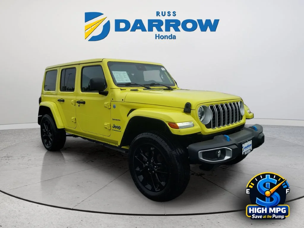 Used 2024 Yellow Jeep Sahara 4xe image 7