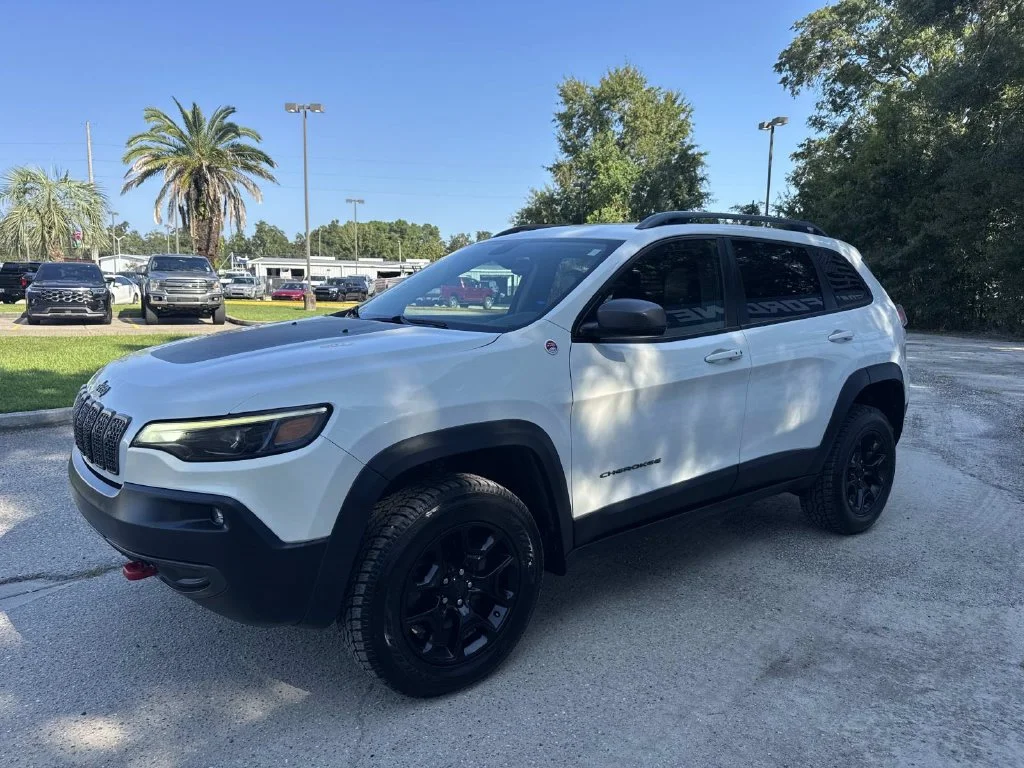 Used 2019 Pearl White Pearlcoat Jeep Trailhawk image 6