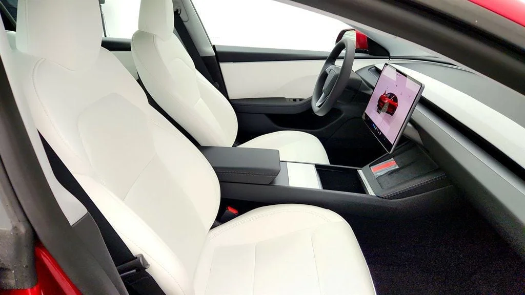 Used 2026 Ultra Red Tesla Long Range RWD w/ White & Black Premium Interior image 26