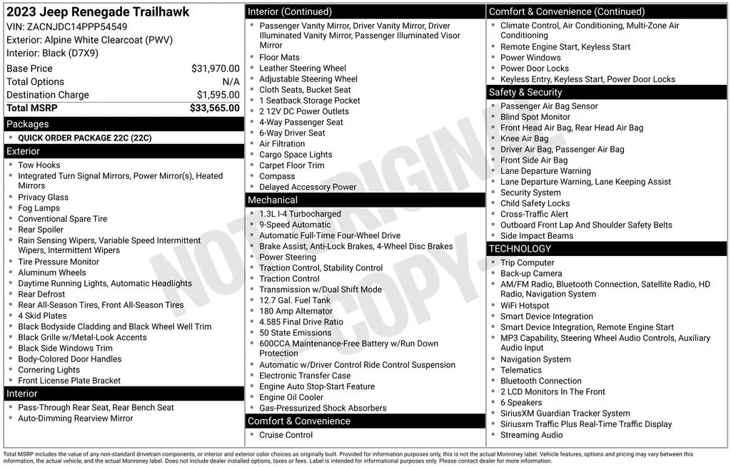 Used 2023 White Jeep Trailhawk image 7
