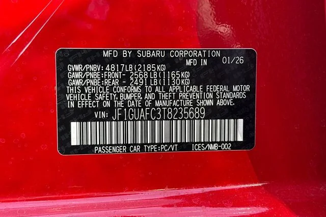 New 2026 PURE RED Subaru Sport image 23