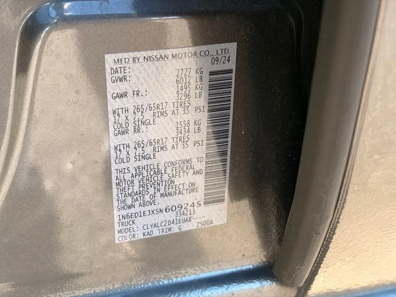Used 2025 Gun Metallic Nissan SV image 33