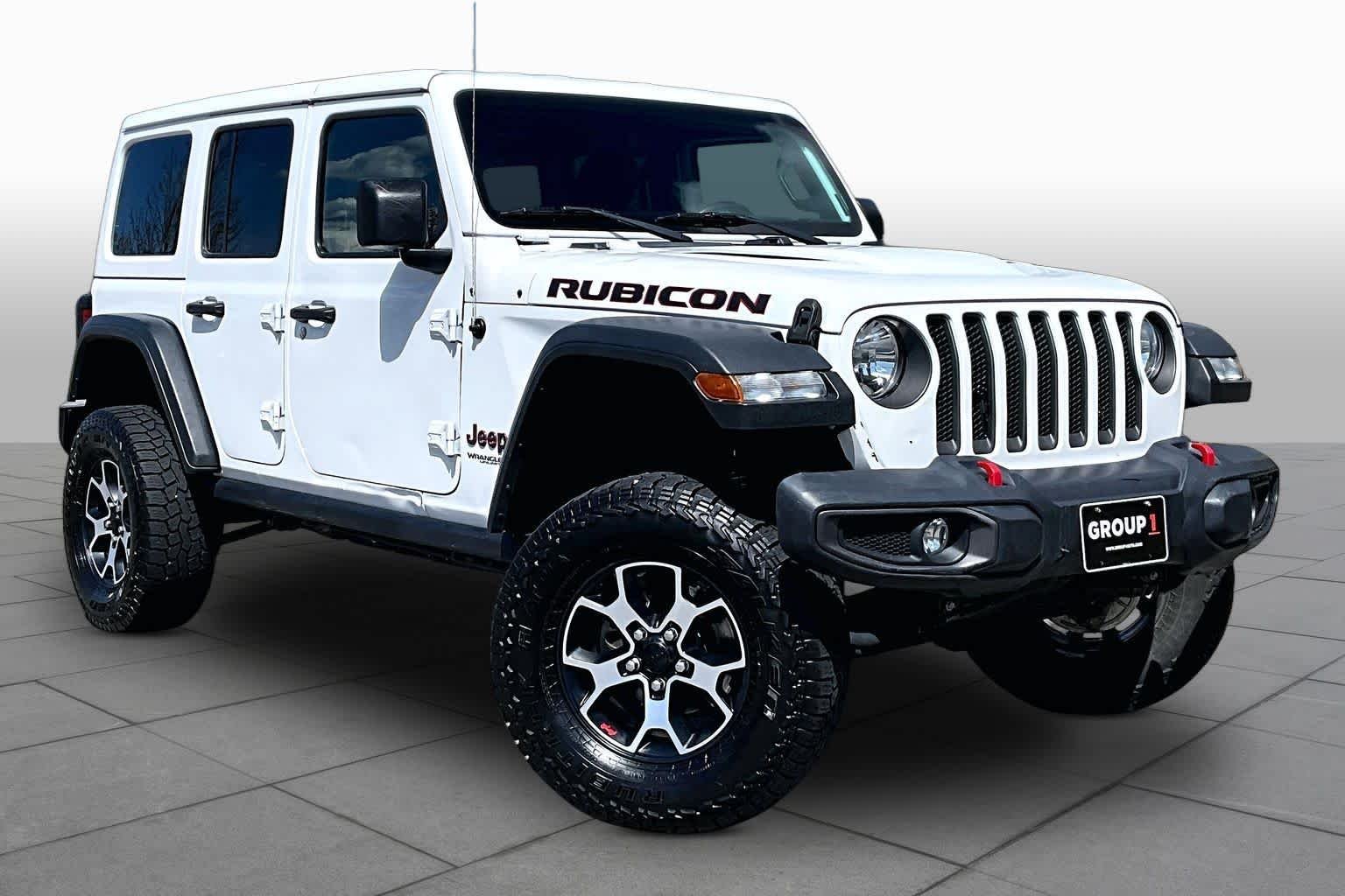Used 2022 Bright White Clearcoat Jeep Unlimited Rubicon image 3