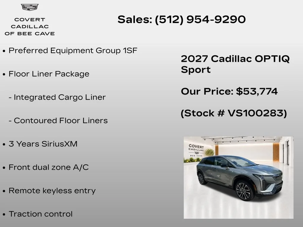 New 2027 Argent Silver Metallic Cadillac Sport image 7