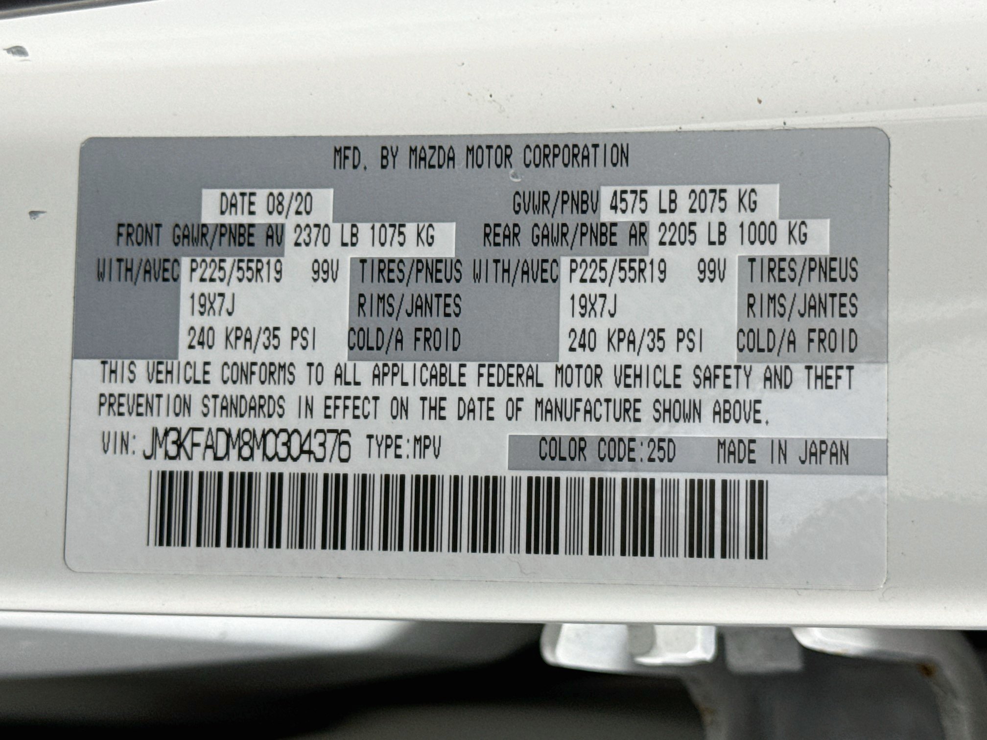 Used 2021 Snowflake White Pearl Mica Mazda Grand Touring image 33