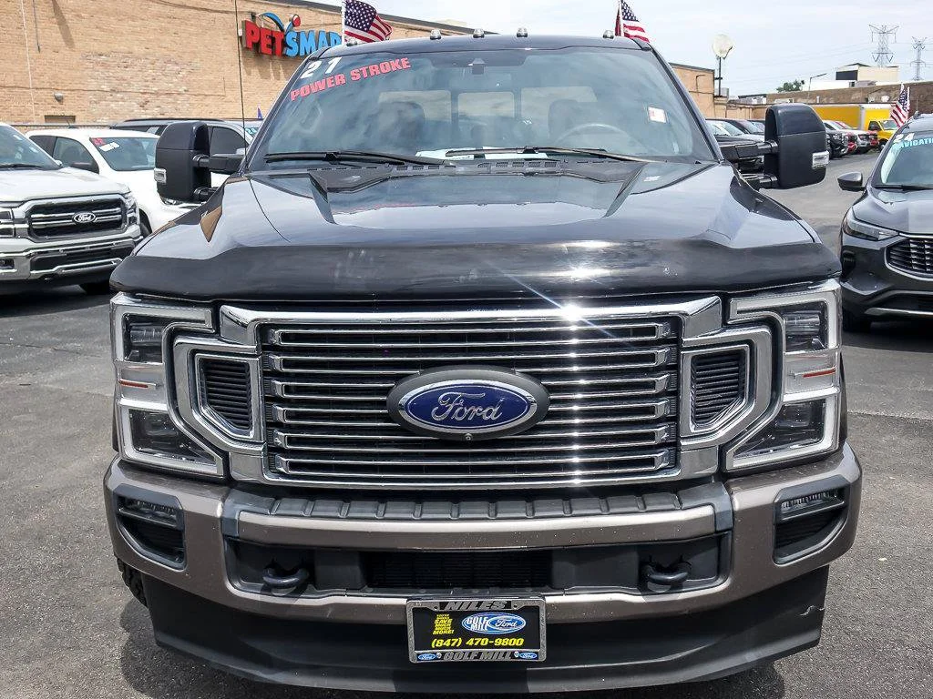 Used 2021 Antimatter Blue Metallic Ford King Ranch image 4