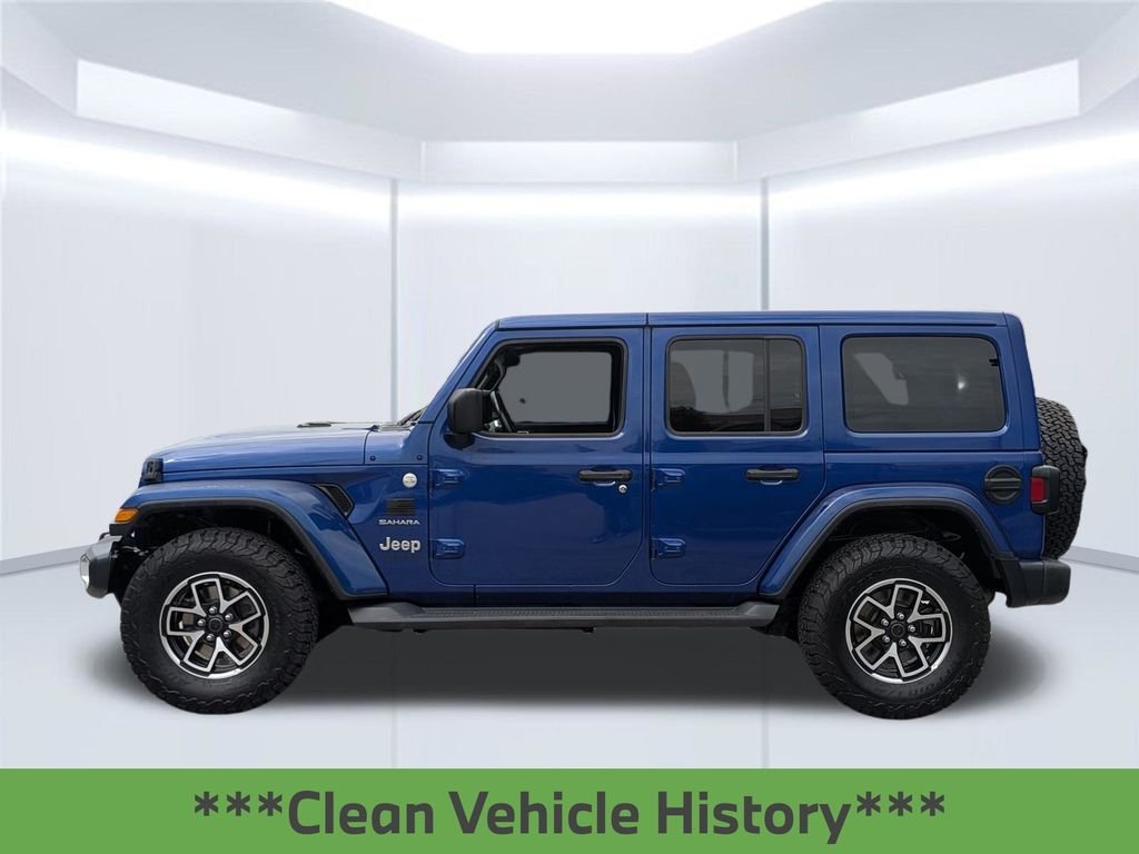 Used 2019 Blue Jeep Unlimited Sahara image 2