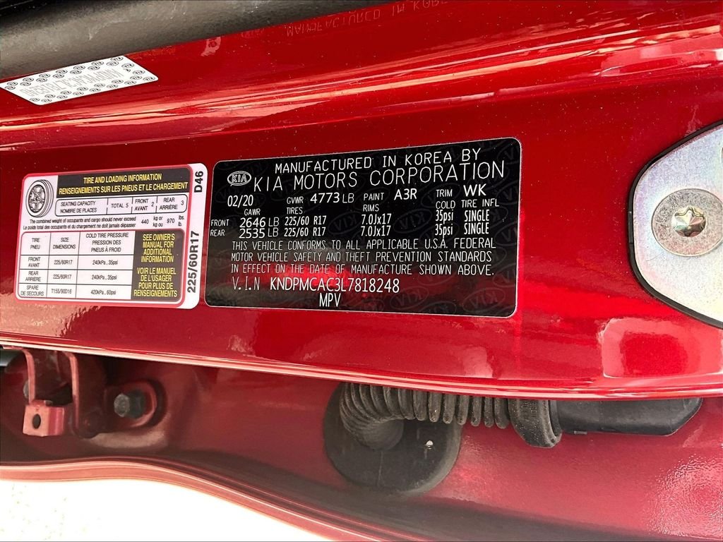 Used 2020 Red Kia LX image 34