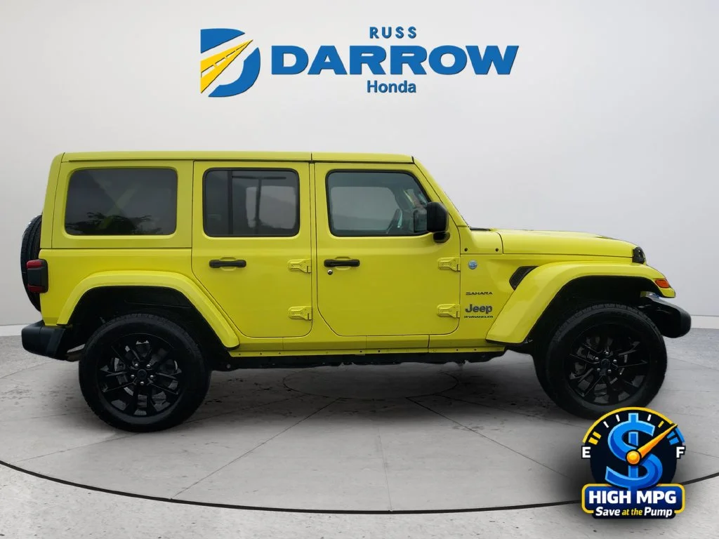 Used 2024 Yellow Jeep Sahara 4xe image 6