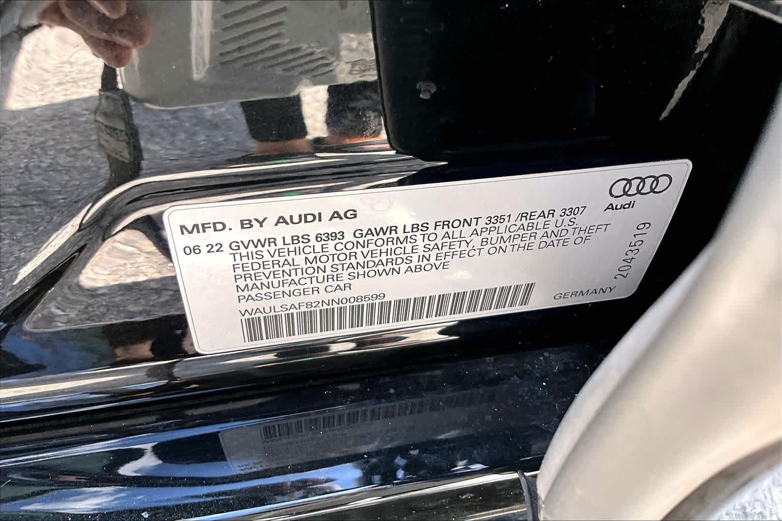Used 2022 Mythos Black Metallic Audi  image 35
