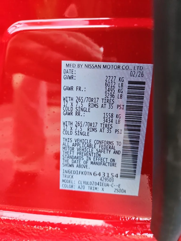 New 2026 Red Alert Nissan Crew Cab PRO-4X® Long Bed image 29