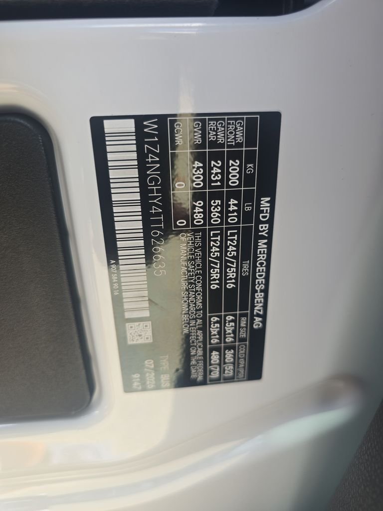 New 2026 Arctic White Mercedes-Benz Passenger 170 WB image 28