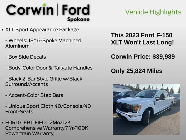 Used 2023 Oxford White Ford XLT image 15