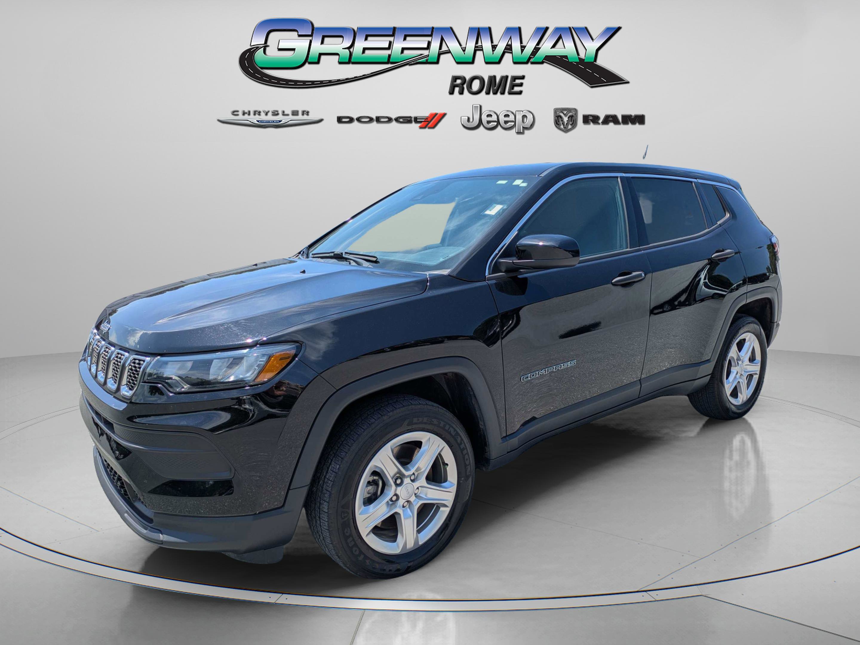 Used 2023 Diamond Black Crystal Pearlcoat Jeep Sport image 4