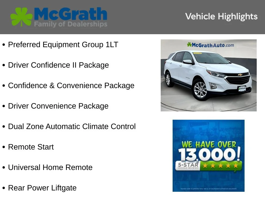 Certified Used 2020 White Chevrolet LT image 6