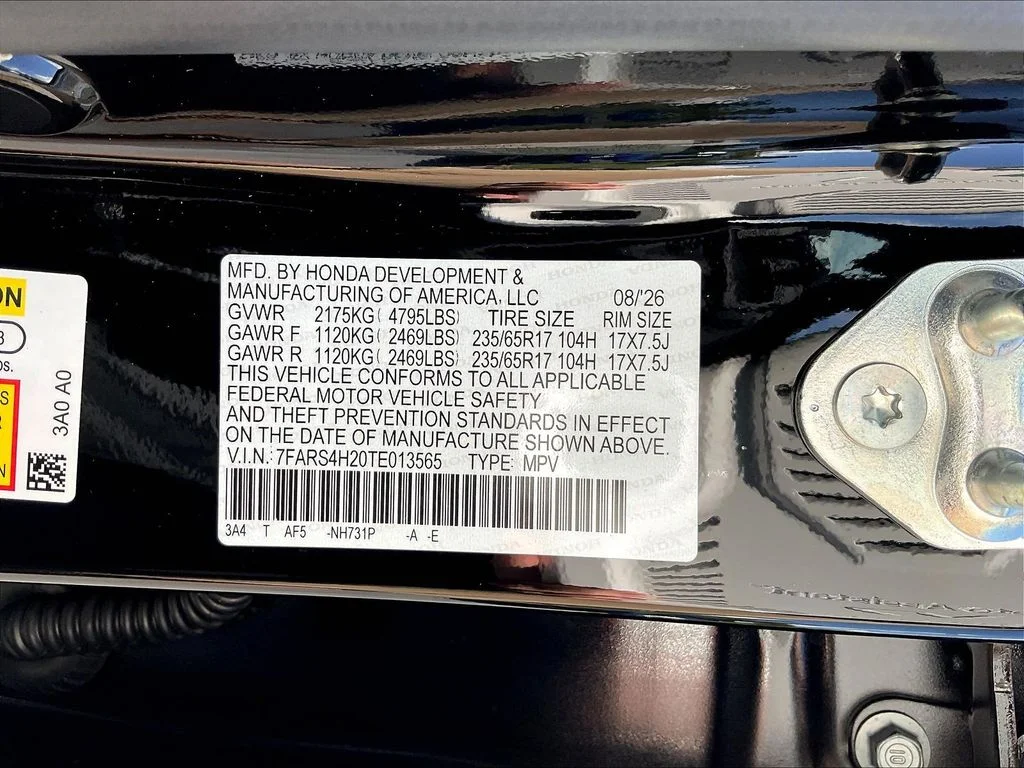 New 2026 Crystal Black Pearl Honda AWD LX image 20