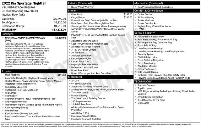 Used 2022 Silver Kia Nightfall image 25