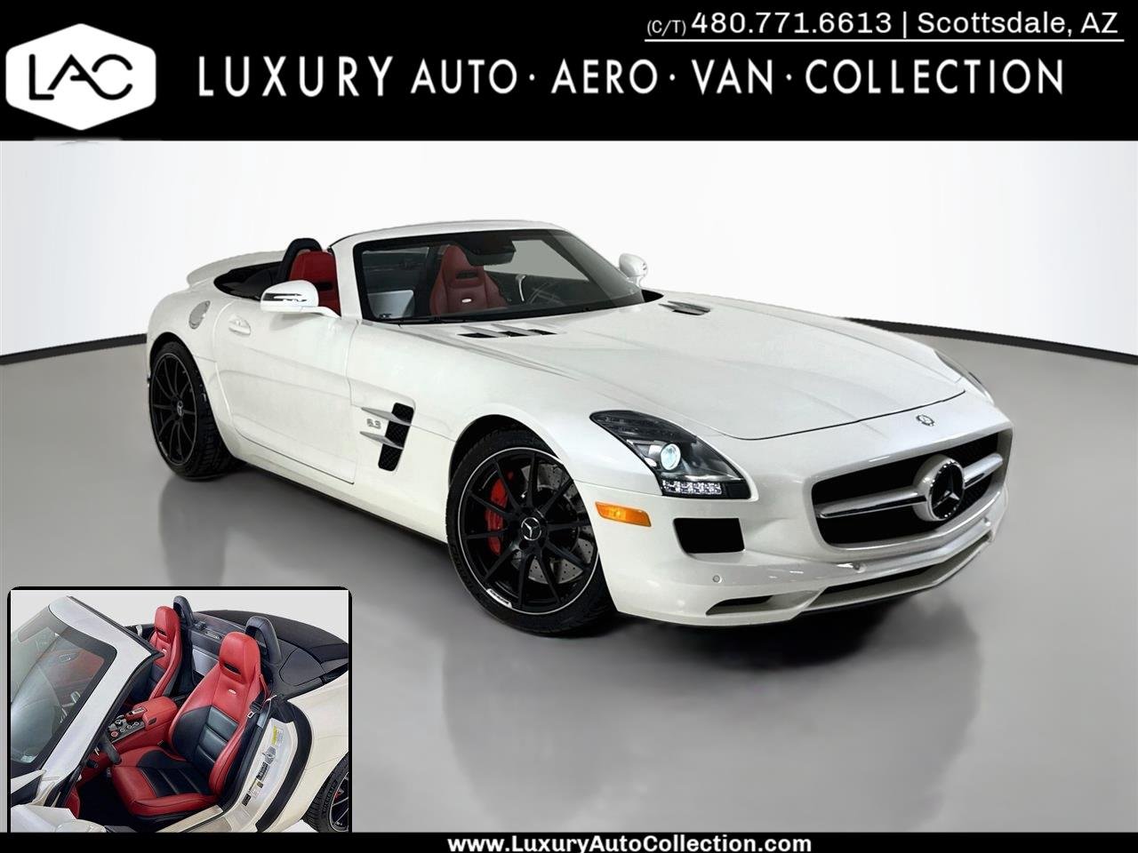 Used 2012 designo Mystic White II Mercedes-Benz SLS AMG® image 1