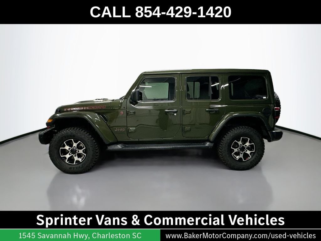 Used 2021 Green Clearcoat Jeep Unlimited Rubicon image 2