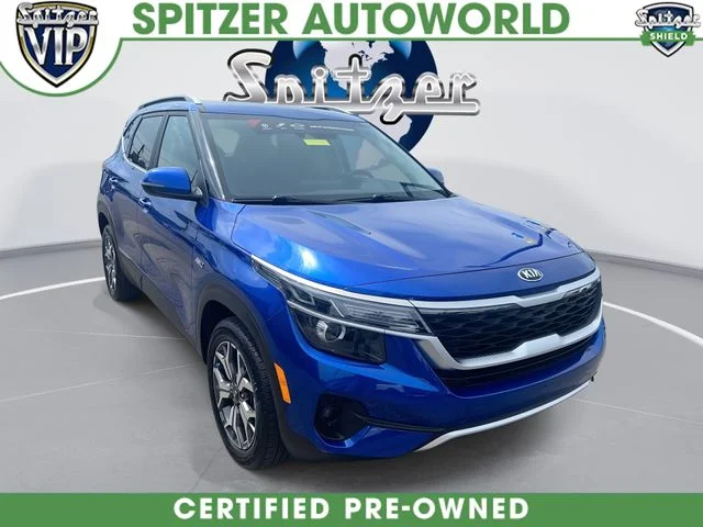 Certified Used 2021 Blue Kia EX image 1