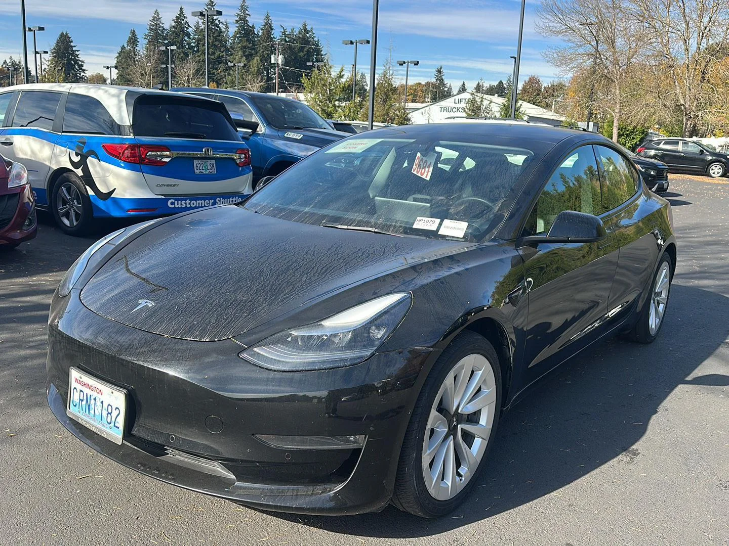 Used 2021 Solid Black Tesla Long Range image 1