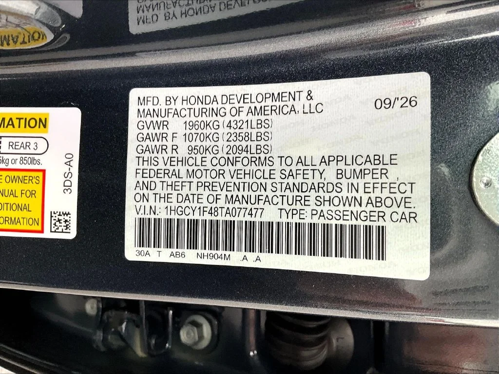 New 2026 Meteorite Gray Metallic Honda SE image 21