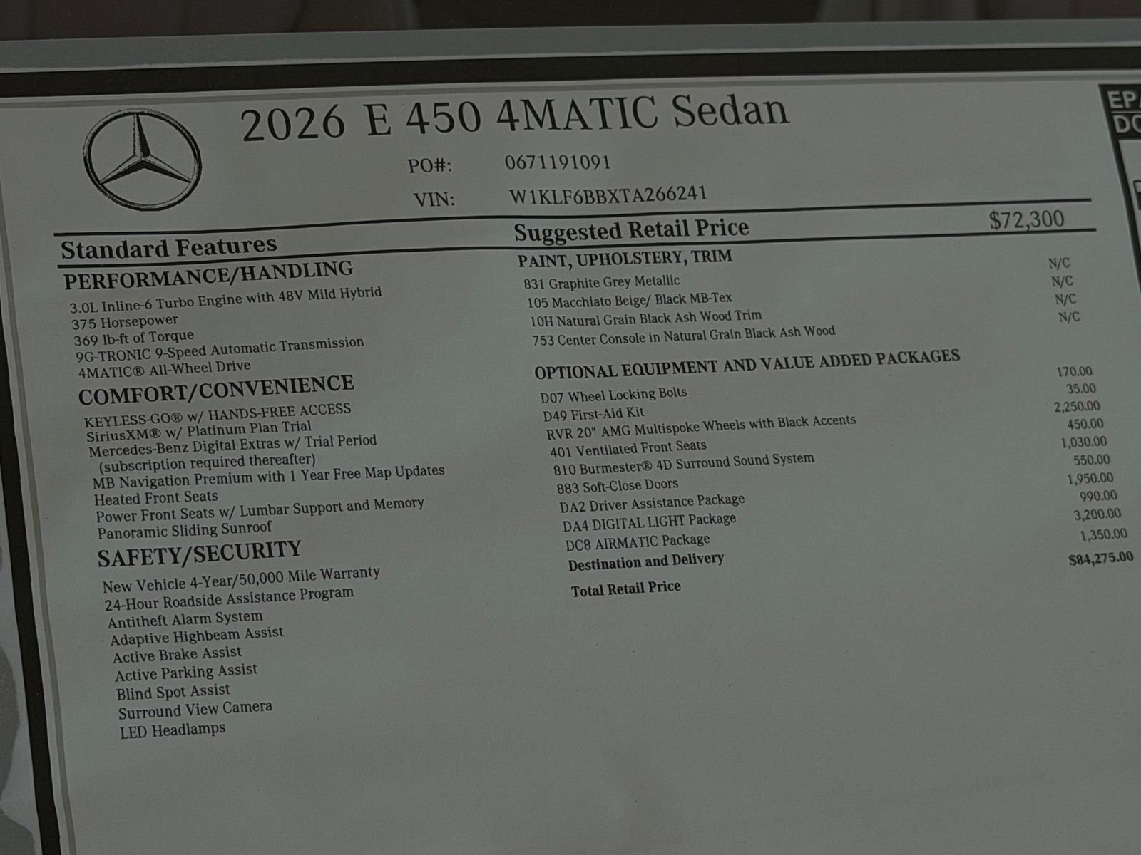 New 2026 Graphite Grey Metallic Mercedes-Benz E 450 image 22