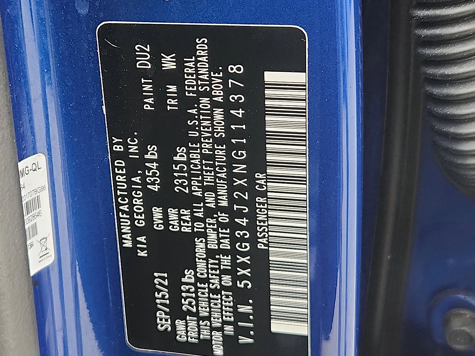Used 2022 Blue Kia EX image 27