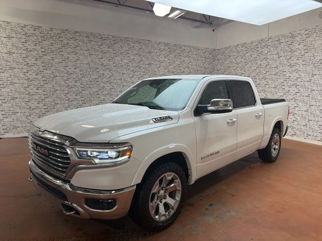 Used 2022 Ivory White Tri-Coat Pearlcoat Ram Laramie Longhorn image 3