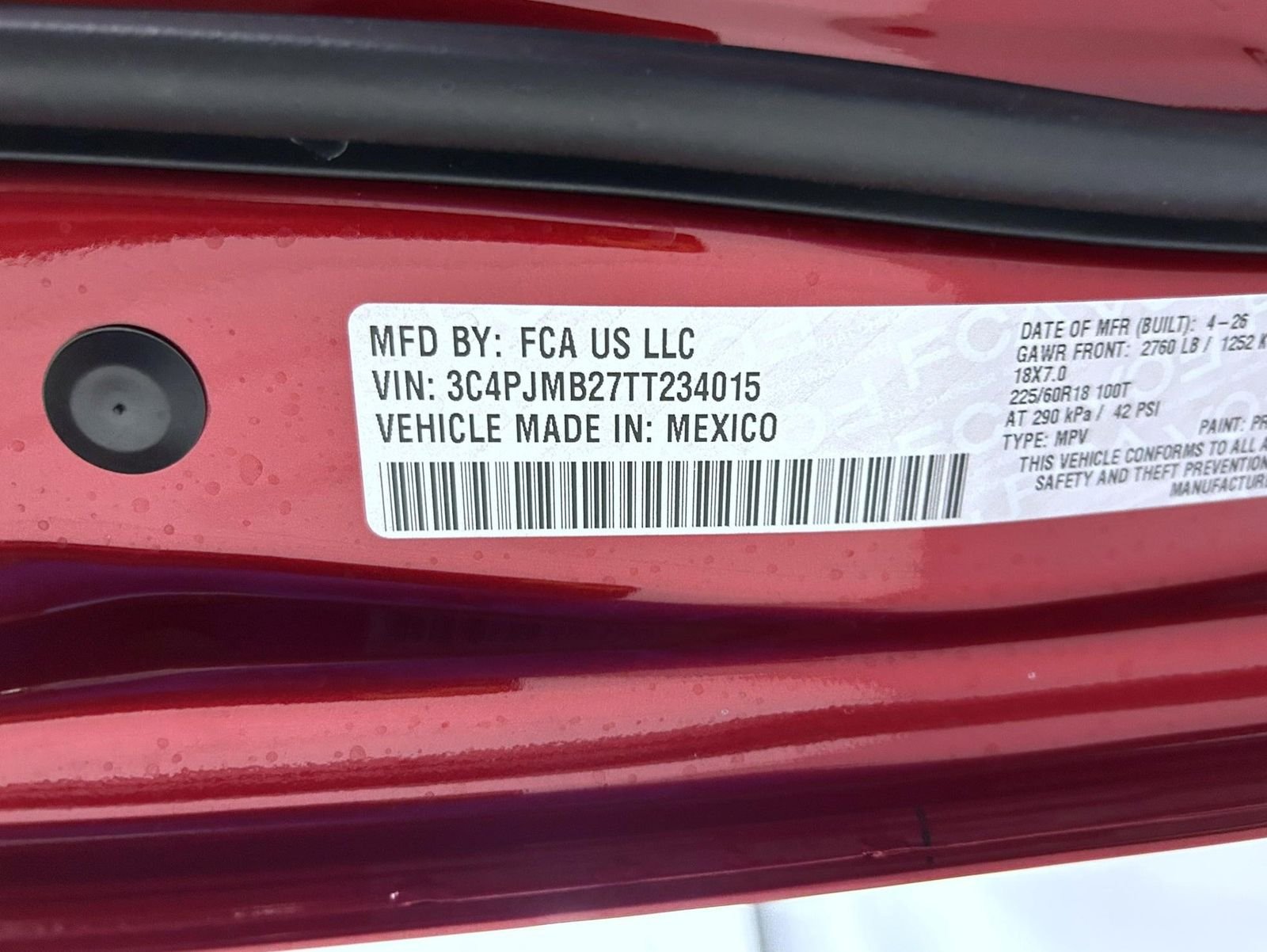 New 2026 Red Hot Pearl-Coat Exterior Paint Jeep Limited image 25