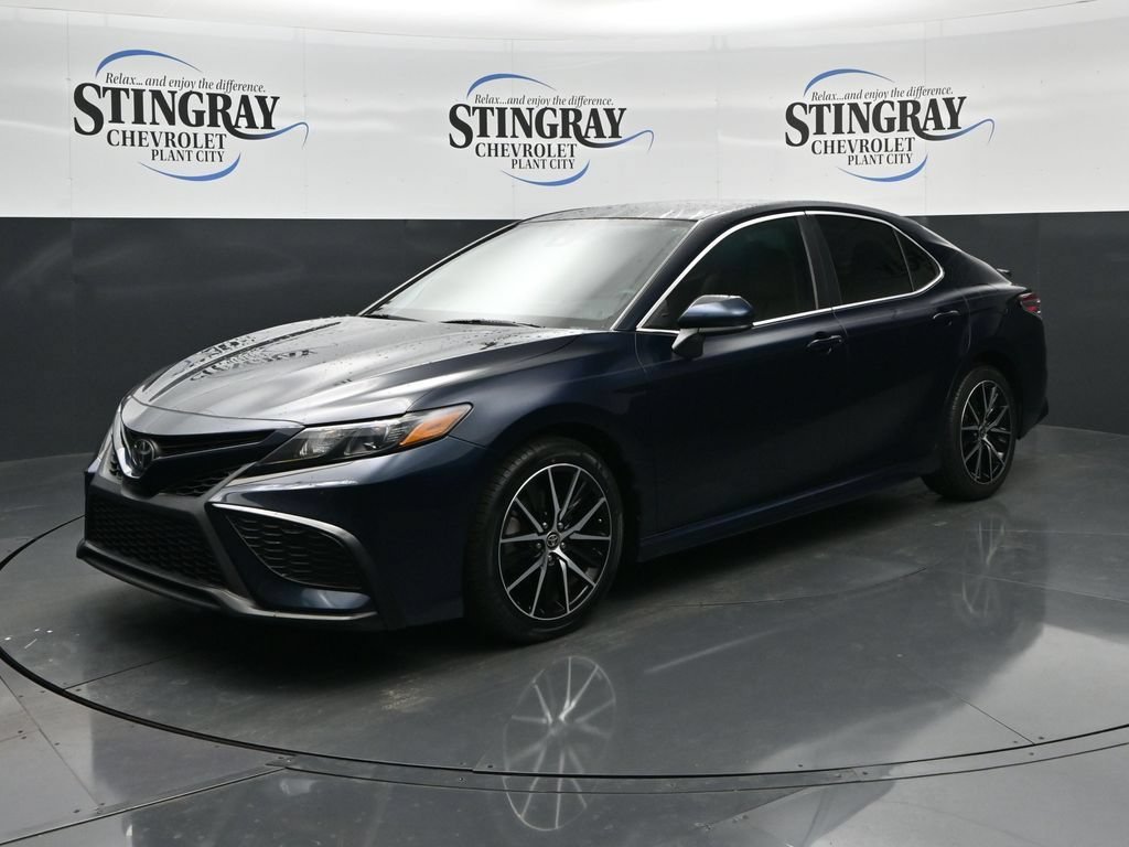 Used 2021 Blue Toyota SE image 3