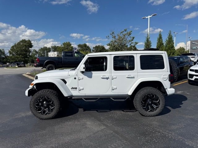Certified Used 2021 Bright White Clearcoat Jeep Unlimited Sahara High Altitude image 2