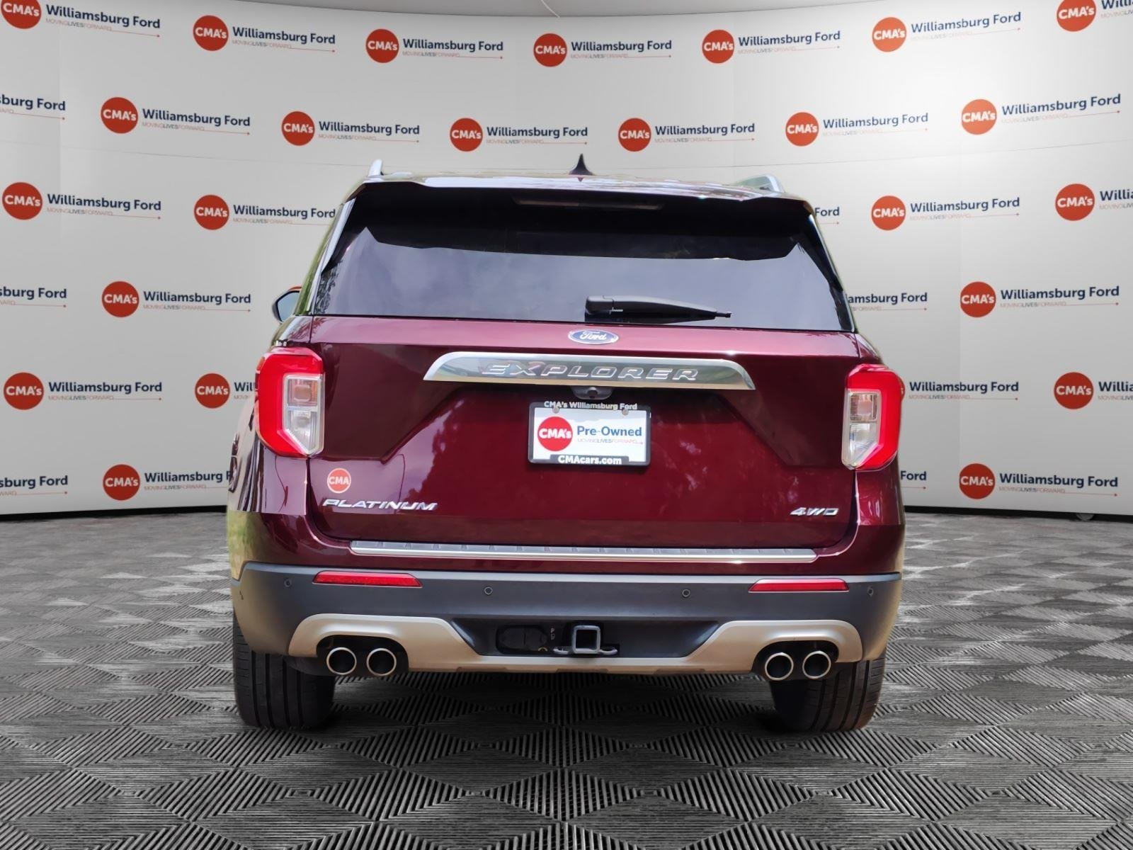 Used 2022 Burgundy Velvet Metallic Tinted Clearcoat Ford Platinum image 4
