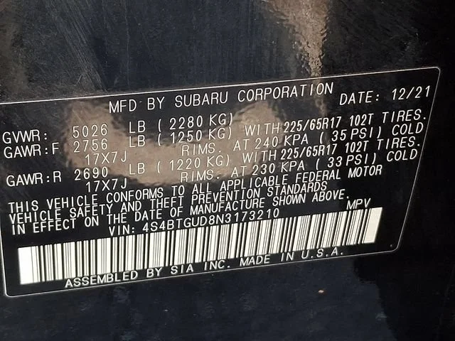 Used 2022 Black Subaru Wilderness image 28