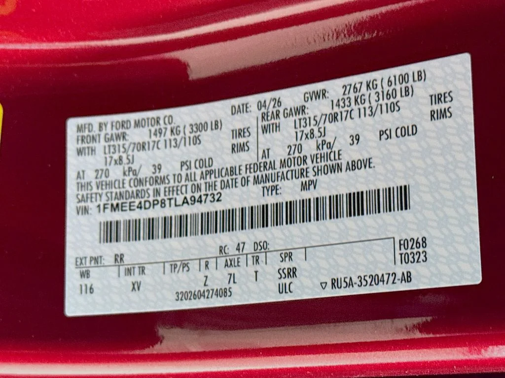 New 2026 Ruby Red Metallic Tinted Clearcoat Ford Heritage Edition image 32