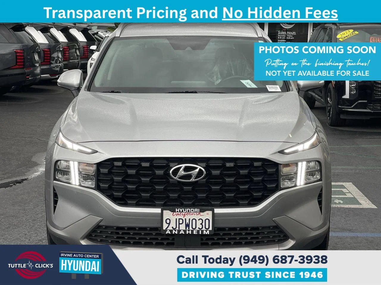 Used 2023 SHIMMERING SILVER HYUNDAI SEL image 1