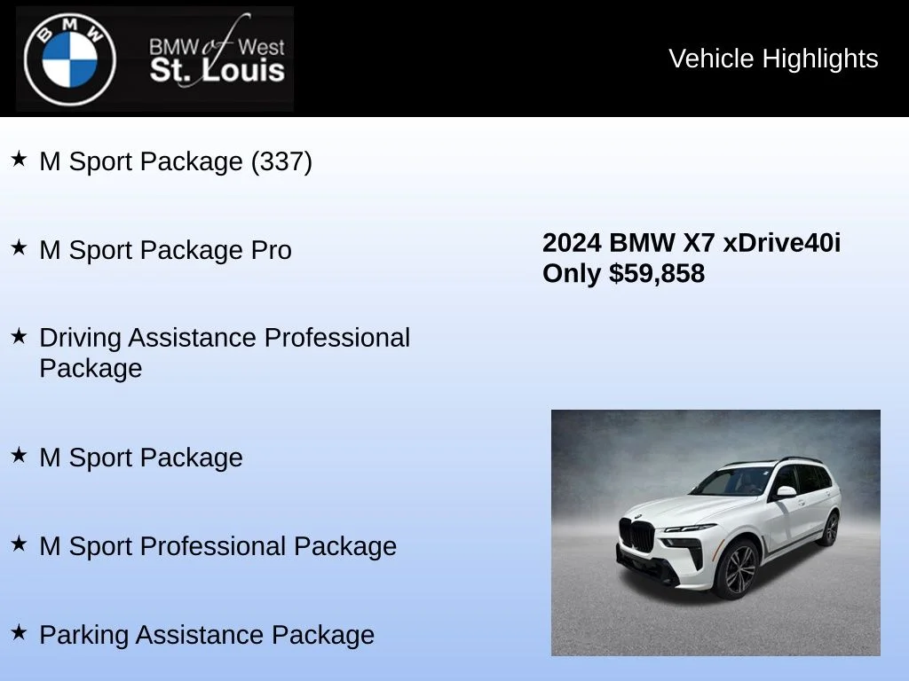 Used 2024 White BMW xDrive40i image 8