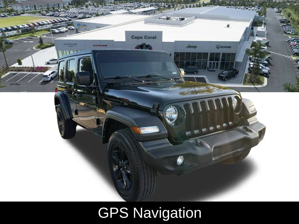 Certified Used 2022 Black Jeep Unlimited Sport Altitude image 3