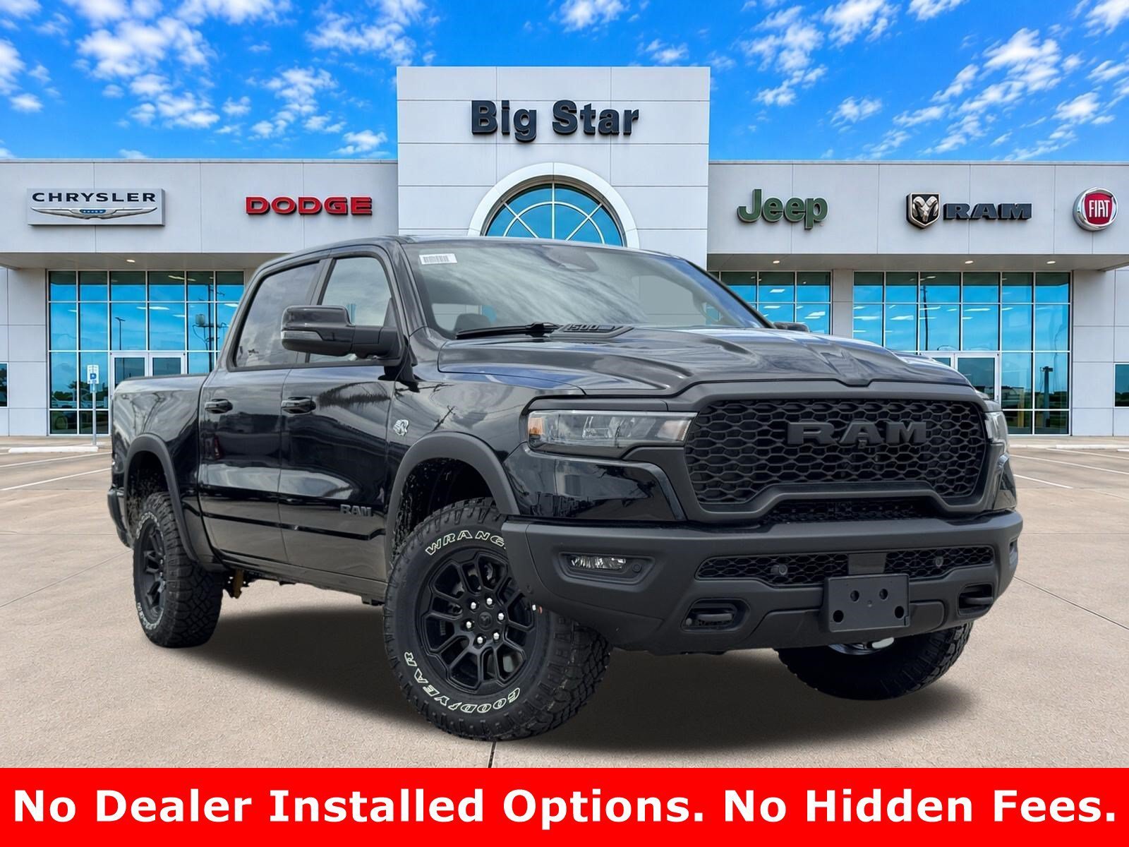 New 2026 Diamond Black Crystal Pearl-Coat Exterior Paint RAM Rebel image 1