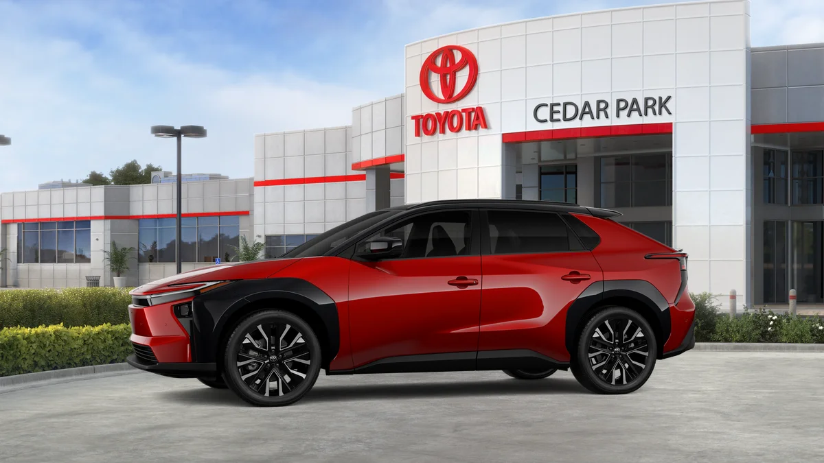 New 2026 Supersonic Red with Midnight Black Metallic roof Toyota Limited image 28