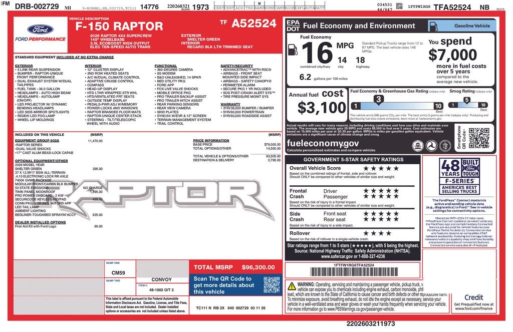 New 2026 Green Ford Raptor image 2